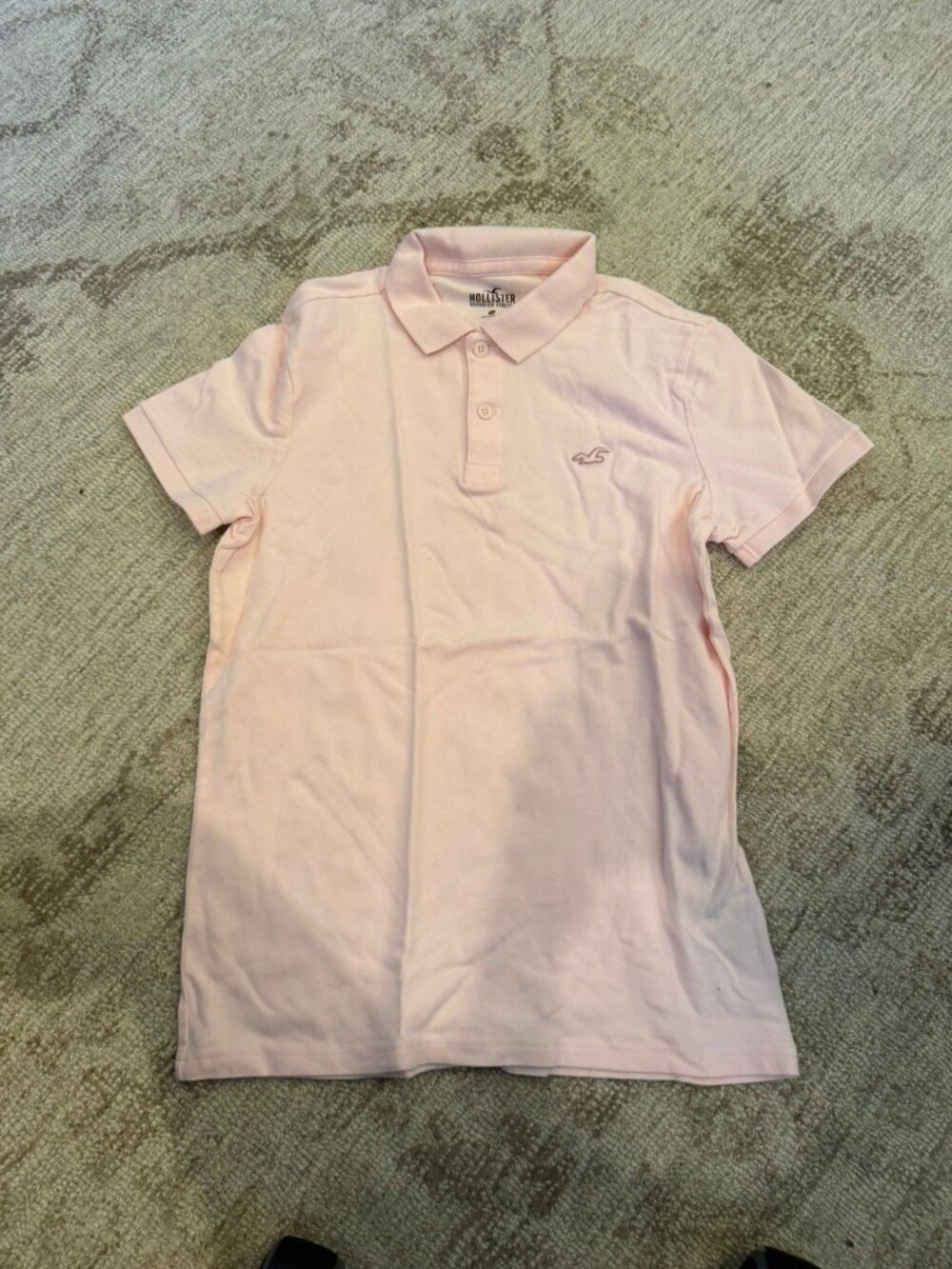 Hollister Advanced Stretch Light Pink Polo Shirt Size XS